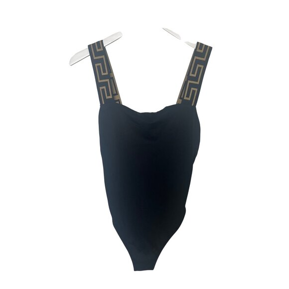 Versace Black Greca Border One-Piece Swimsuit - Picture 3 of 8